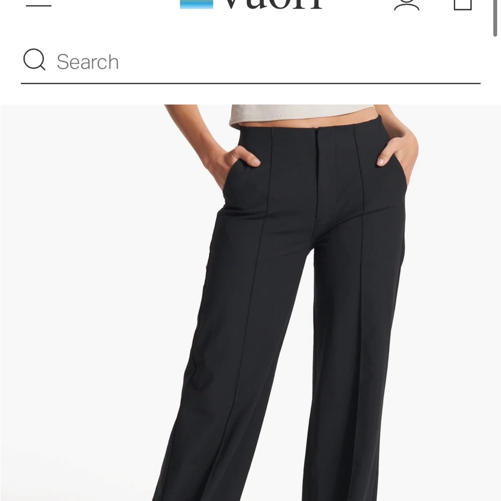 Vuori Wide Meta black pants medium NWT